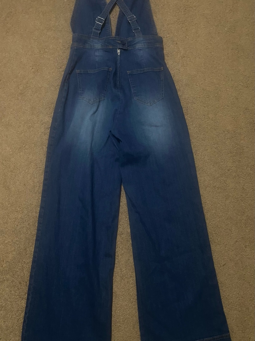 Dollhouse Blue Denim Wide-Leg Jumpsuit with Patch Pockets - Picture 9 of 11